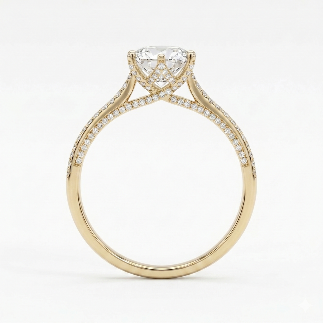 Tiffany Bold round lab diamond engagement ring, view 9