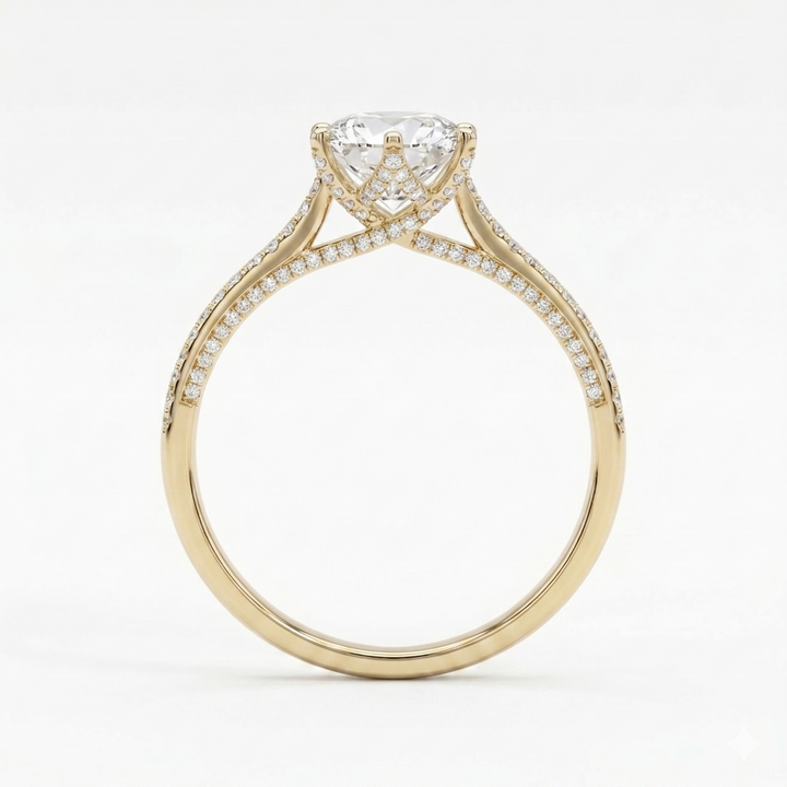Round Solitaire Diamond Ring, "The Tiffany Bold"