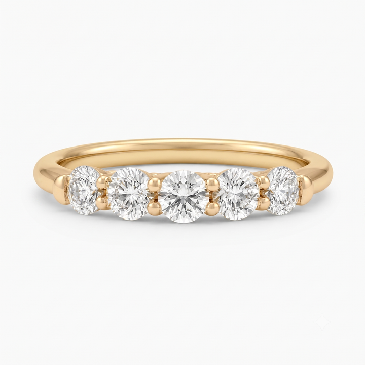 0.75ctw Round Diamond Five-Stone Band (3.5mm)