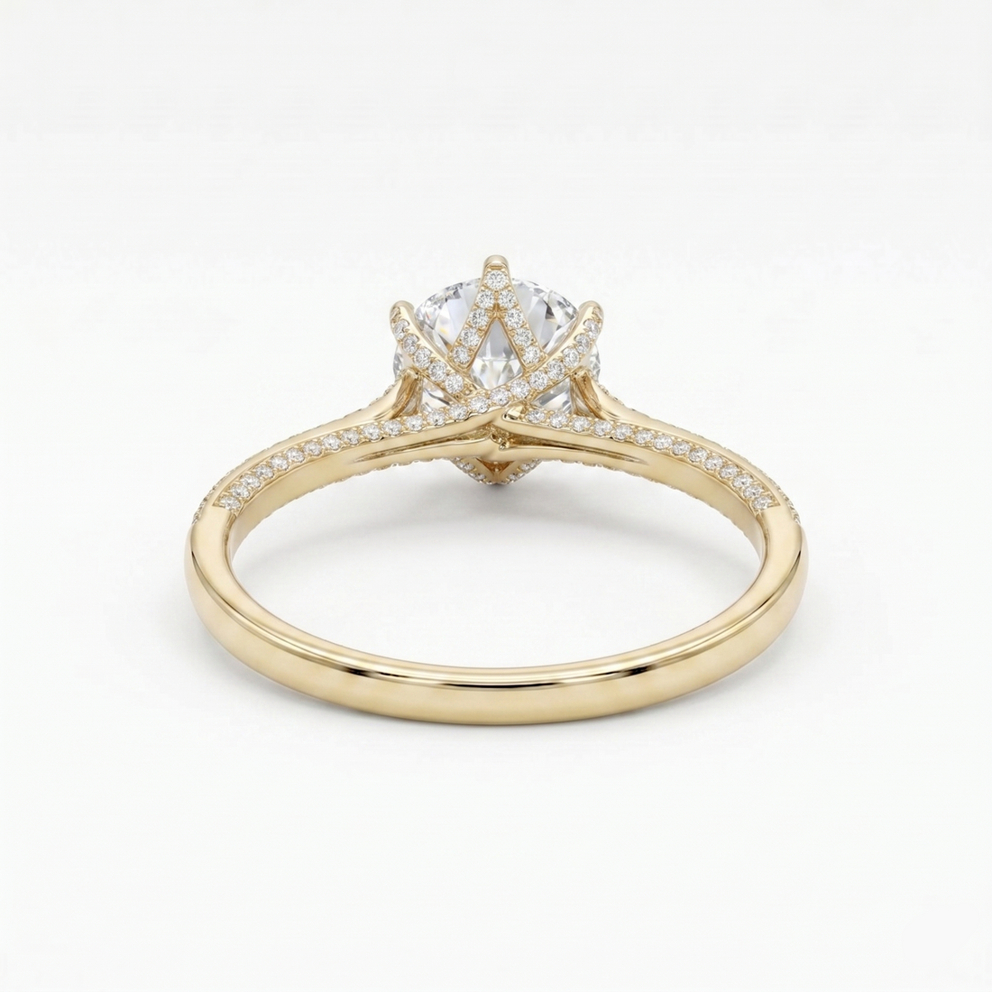 Tiffany Bold round lab diamond engagement ring, view 8
