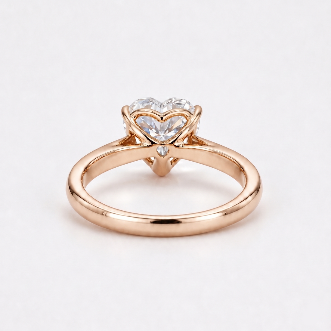 The Heart heart-cut lab diamond solitaire ring, view 8
