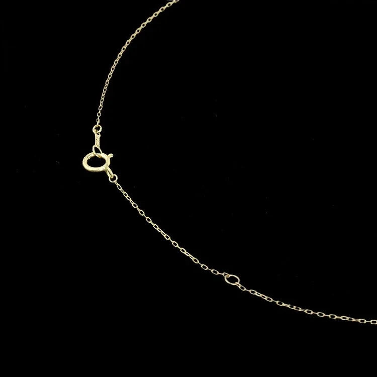 5 Leaf Clover Diamond Pendant with Rolo Necklace in 18K Yellow/White/Rose Gold