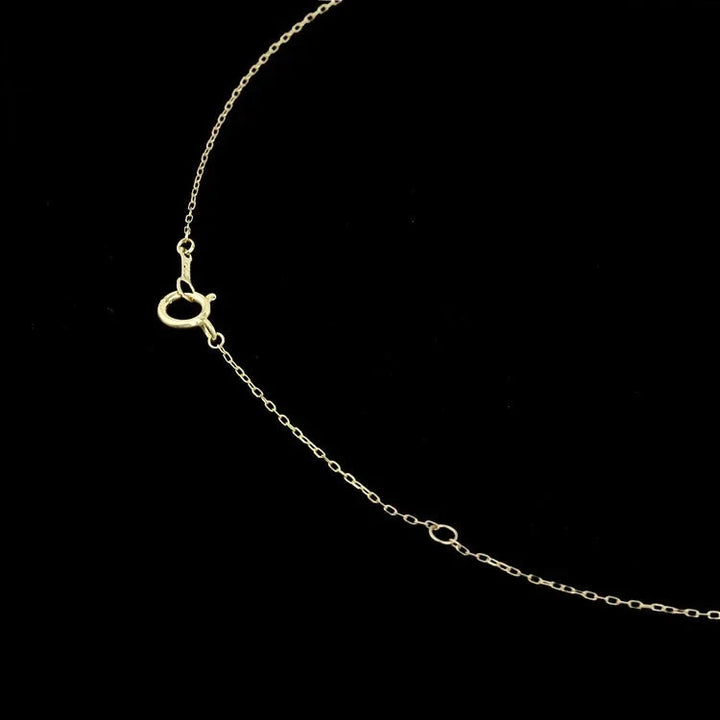 5 Leaf Clover Diamond Pendant with Rolo Necklace in 18K Yellow/White/Rose Gold