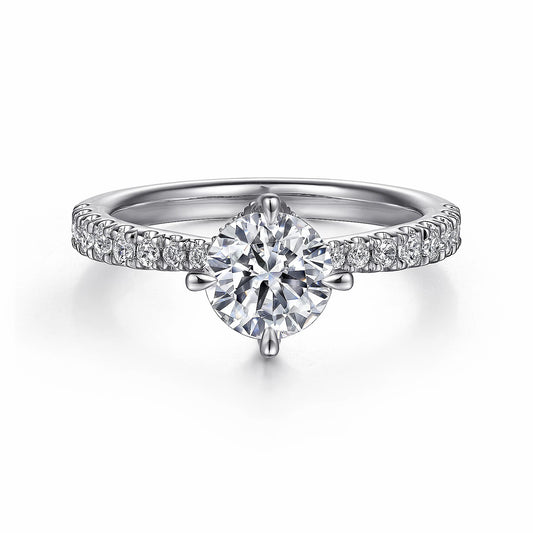1 carat Diamond CROWN 10k white gold ring