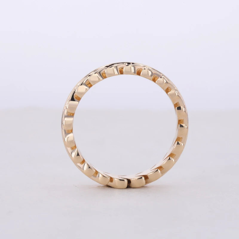 Leaf Vine Ring in 14K Solid Yellow/White/Rose Gold