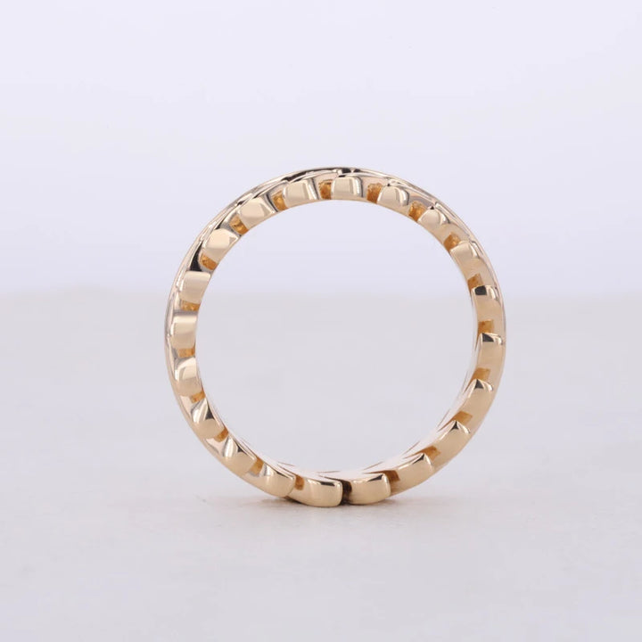 Leaf Vine Ring in 14K Solid Yellow/White/Rose Gold