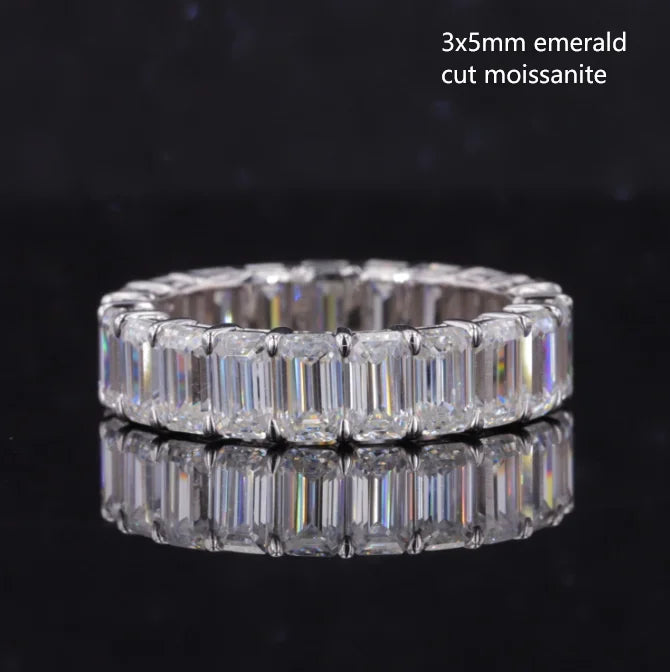 Moissanite Eternity Rings in 14K Solid Gold