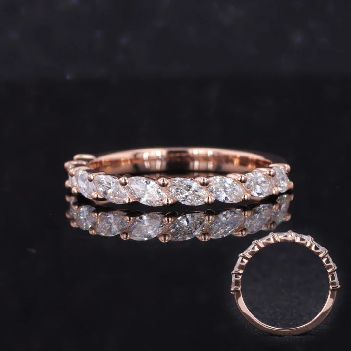 Moissanite Eternity Rings in 14K Solid Gold