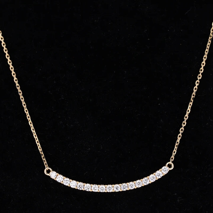 Smile Pendant Diamond Necklace in 18K Yellow Gold