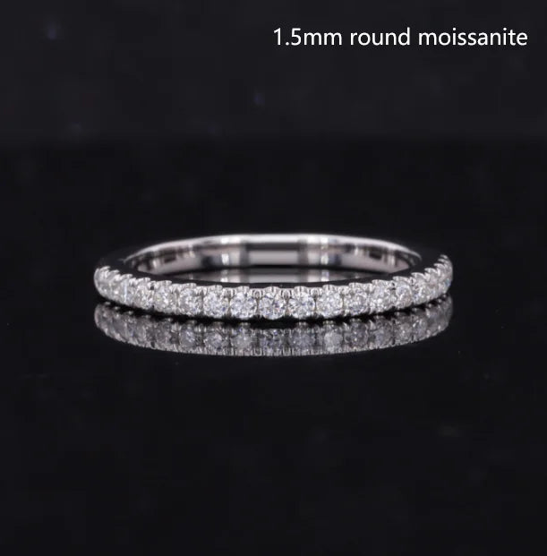 Moissanite Eternity Rings in 14K Solid Gold