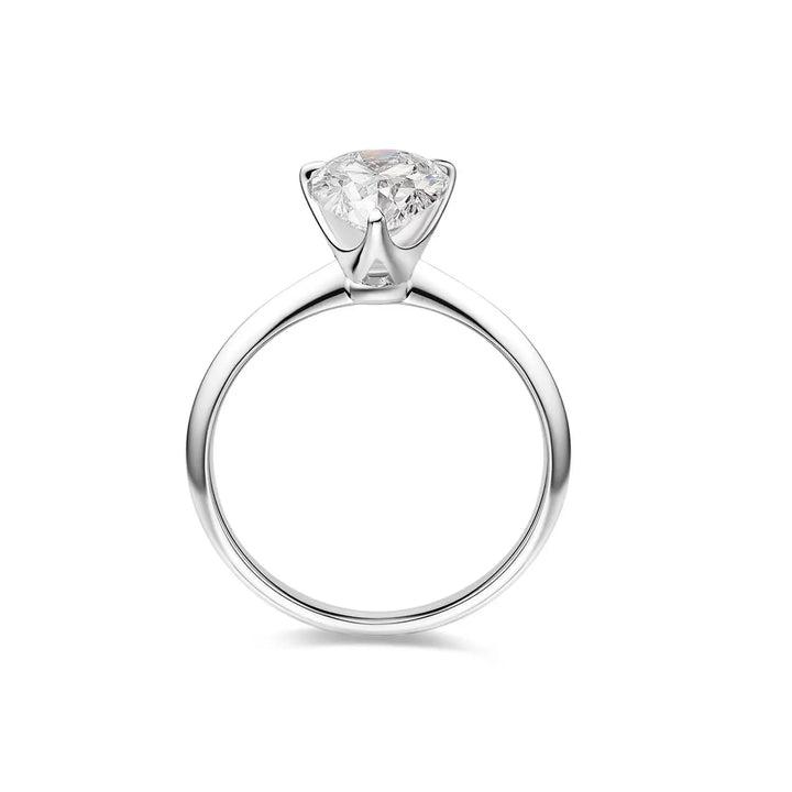 2.00ct Pear Lab-Grown Diamond Solitaire Ring with Basket Prongs in White Gold