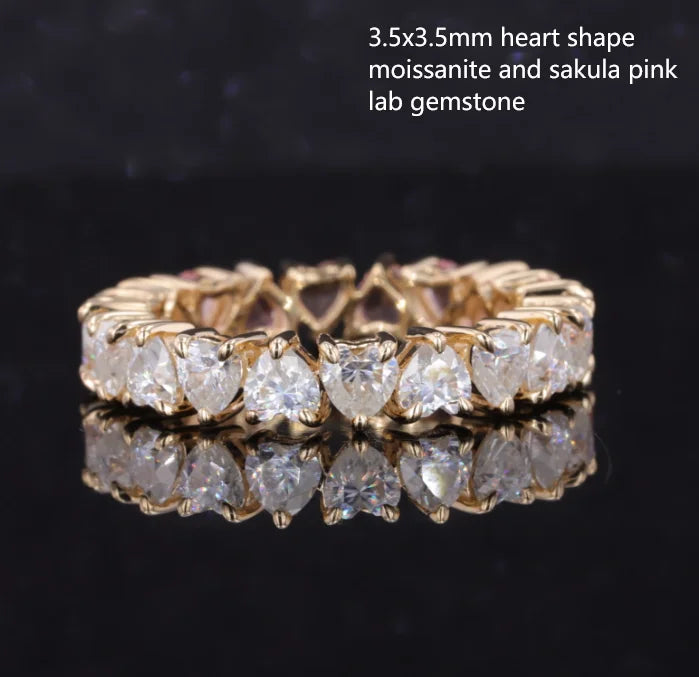 Moissanite Eternity Rings in 14K Solid Gold
