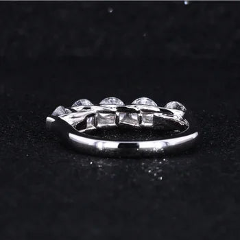 3.45mm Five Stone Diamond Ring in 14K Solid Yellow/White/Rose Gold