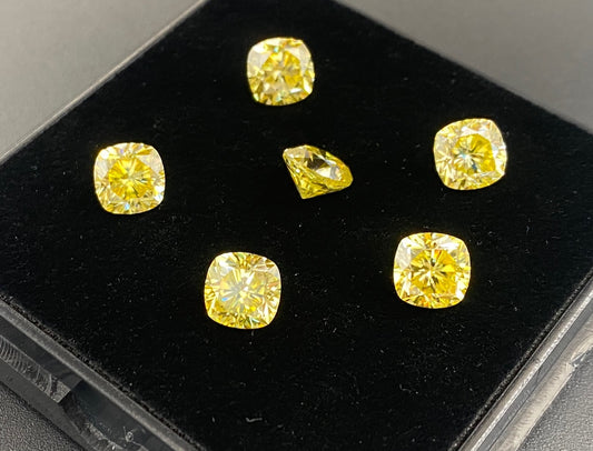 Pear, Oval, Asscher, Marquise, Radiant, Emerald, Princess, Round Yellow Moissanite Loose Stones