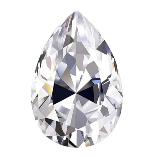 Pear Cut White Moissanite Loose Stone - Luther's Diamonds