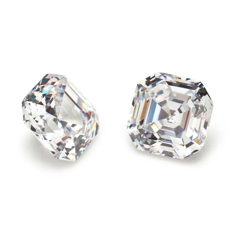 Asscher Cut White Moissanite Loose Stone - Luther's Diamonds