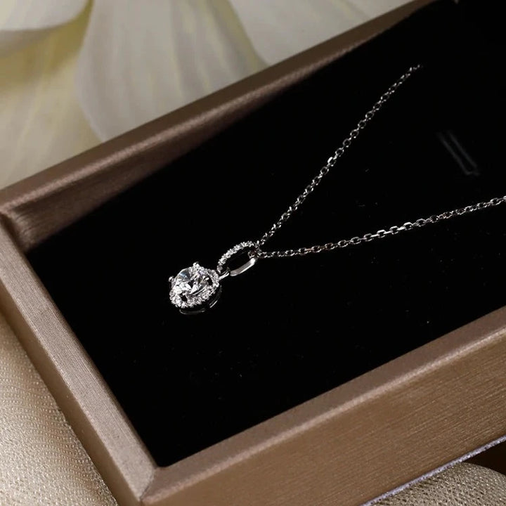 0.5ct DEF VS Lab Grown Diamond Necklace in Solid 18K White Gold