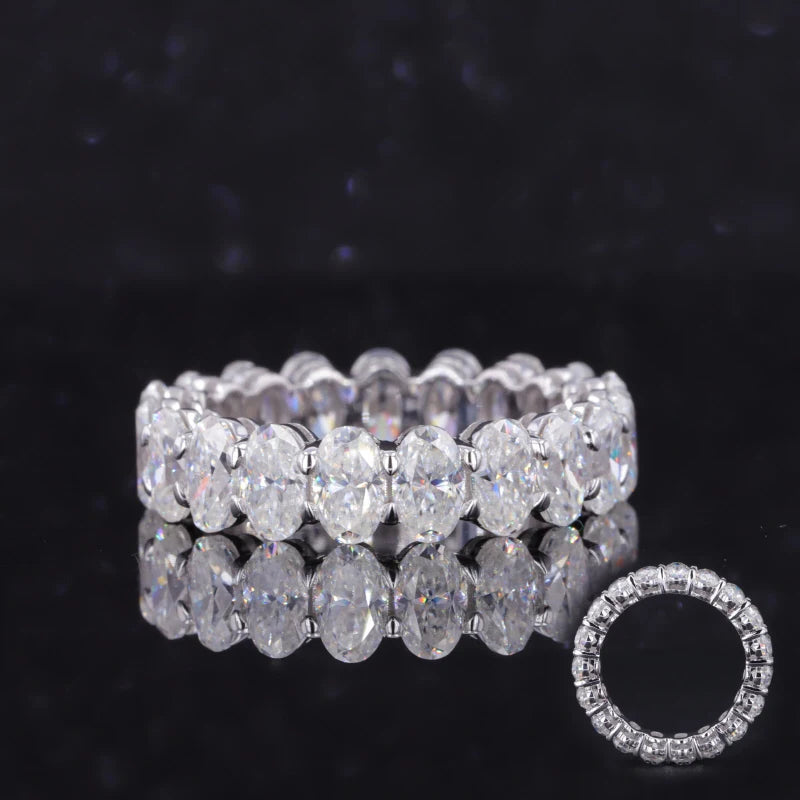 Moissanite Eternity Rings in 14K Solid Gold