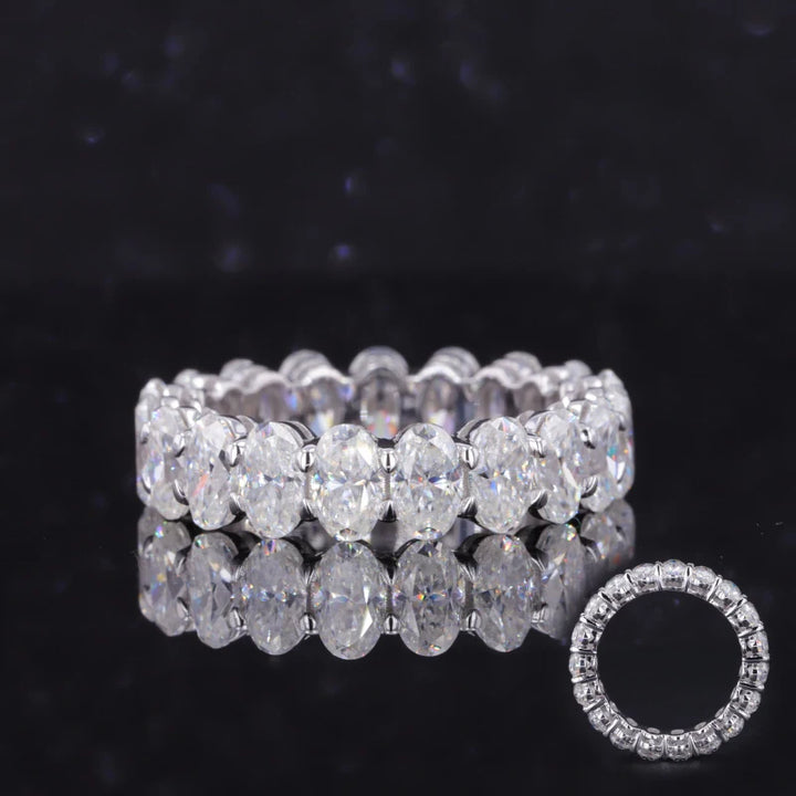 Moissanite Eternity Rings in 14K Solid Gold