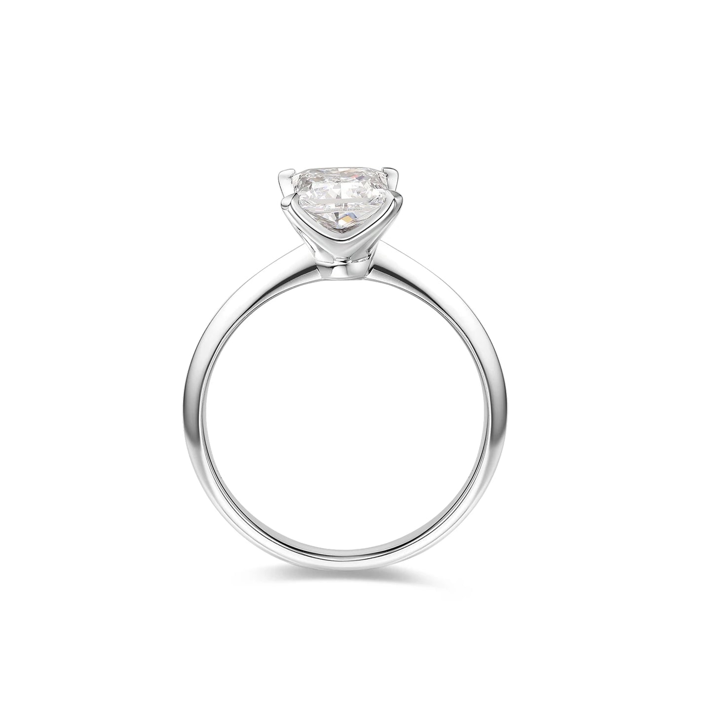 1.00ct Princess Lab-Grown Diamond Solitaire Ring with Claw Prongs in White Gold