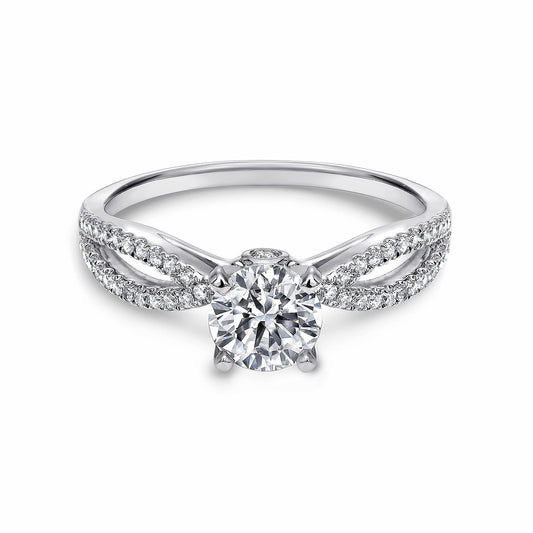 1 carat Diamond INFINITY 10k white gold ring