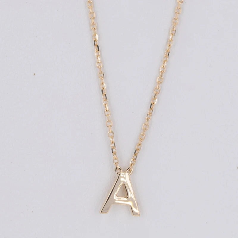 Letter "A" Pendant in 14K Yellow Gold