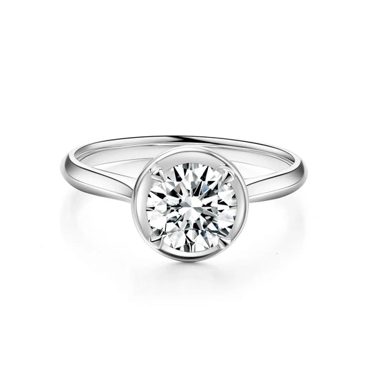 1.00ct Round Lab-Grown Diamond Solitaire Ring with Reverie Setting in White Gold