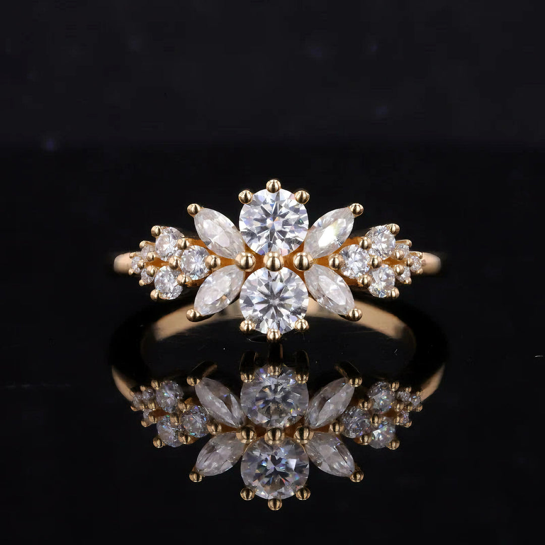 Roseraie Pink/Black/White Diamond Ring (1.55ctw)