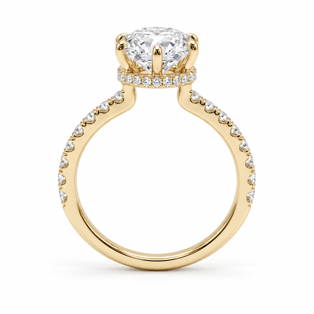 The Crown round lab diamond engagement ring, view 6