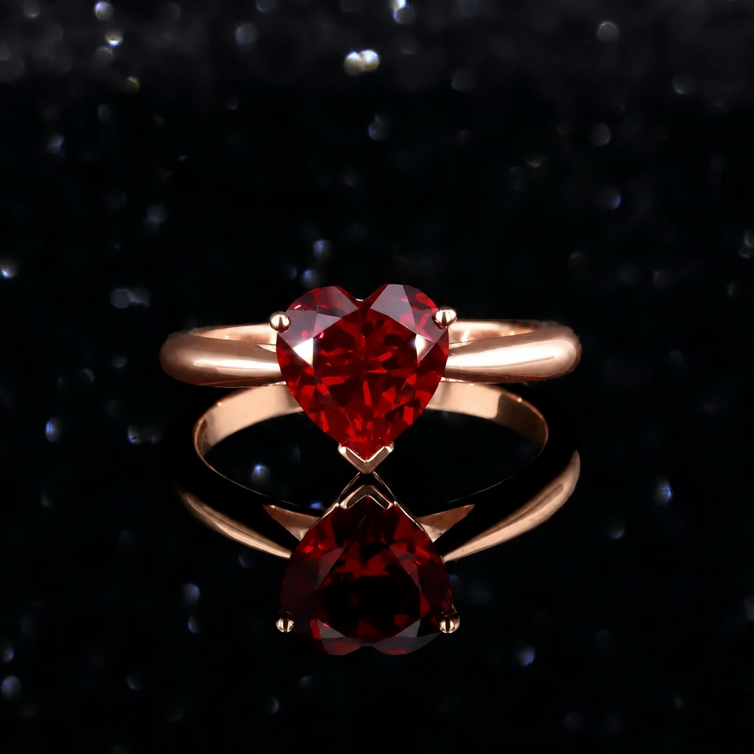 The Heart — Red Heart Ruby Ring