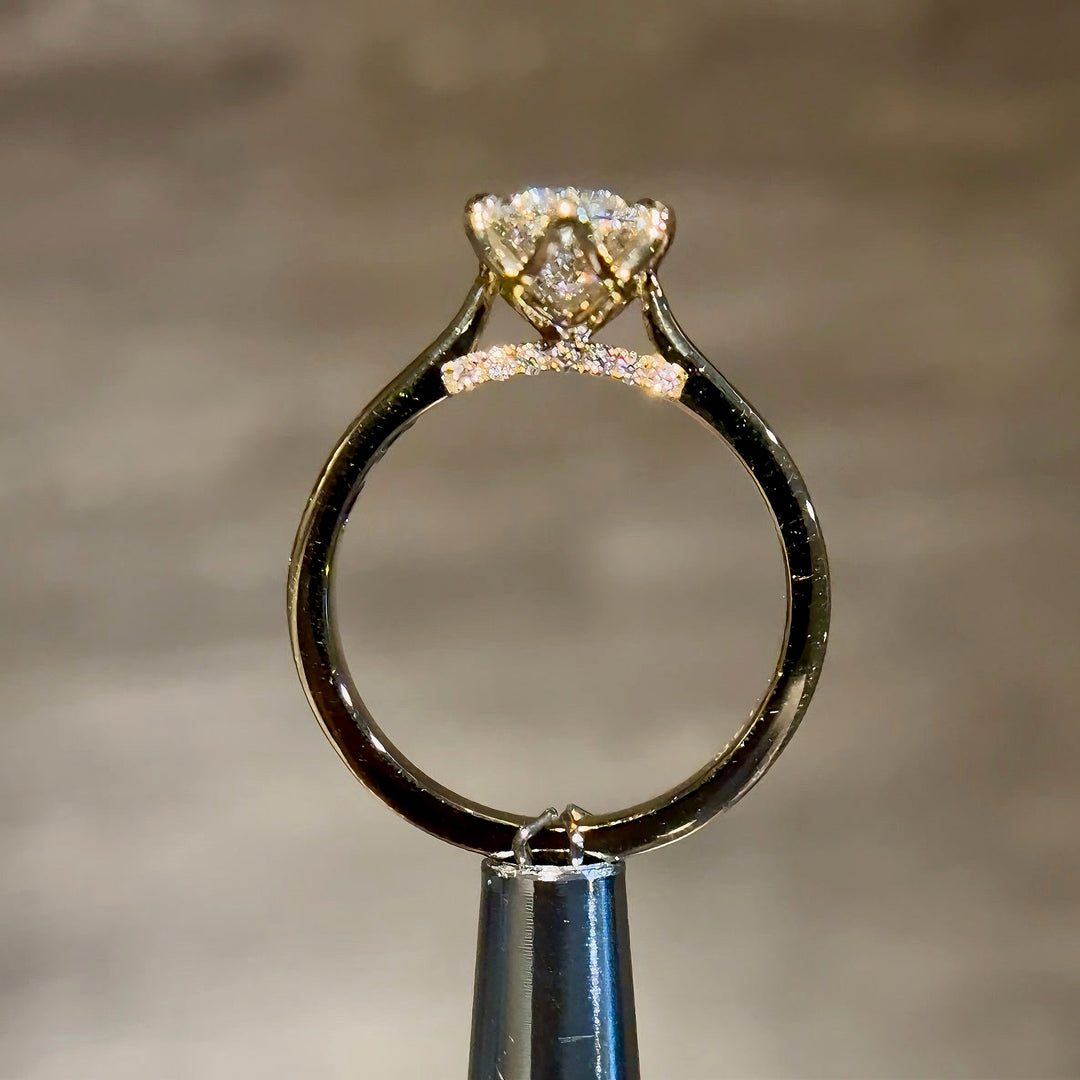 1.50ct Marquise Lab-Grown Diamond Solitaire Ring, "The Lotus"