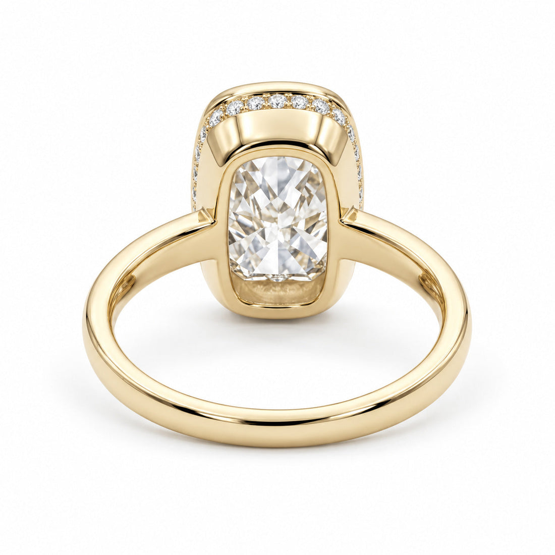 The Frame bezel-set lab diamond engagement ring, view 5
