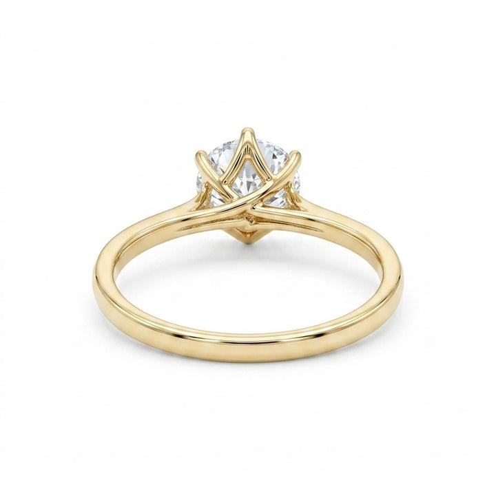Round Solitaire Diamond Ring, "The Tiffany"