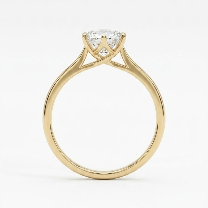 Round Solitaire Diamond Ring, "The Tiffany"