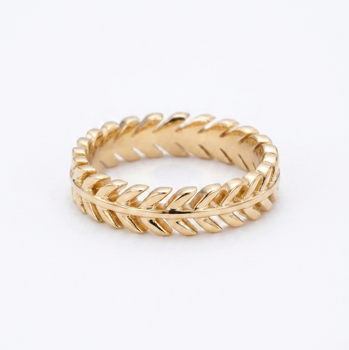 The Laurel — 3.5mm Solid Gold/Platinum Wedding Band