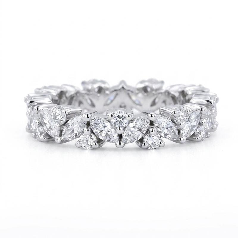 2.40ctw Marquise & Round Diamond Eternity Band (4.3mm)