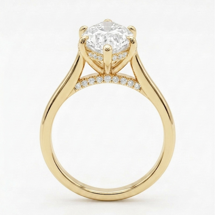 3.00ct Marquise Diamond Classic Solitaire Ring, "The Aurora"