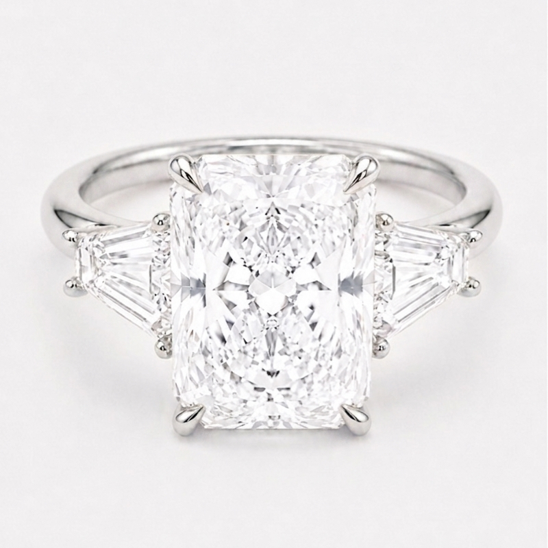 3.00ct Radiant Diamond Three-Stone Ring, "The Silhouette"