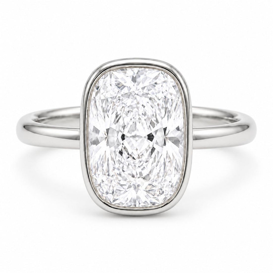 The Frame bezel-set lab diamond engagement ring in platinum