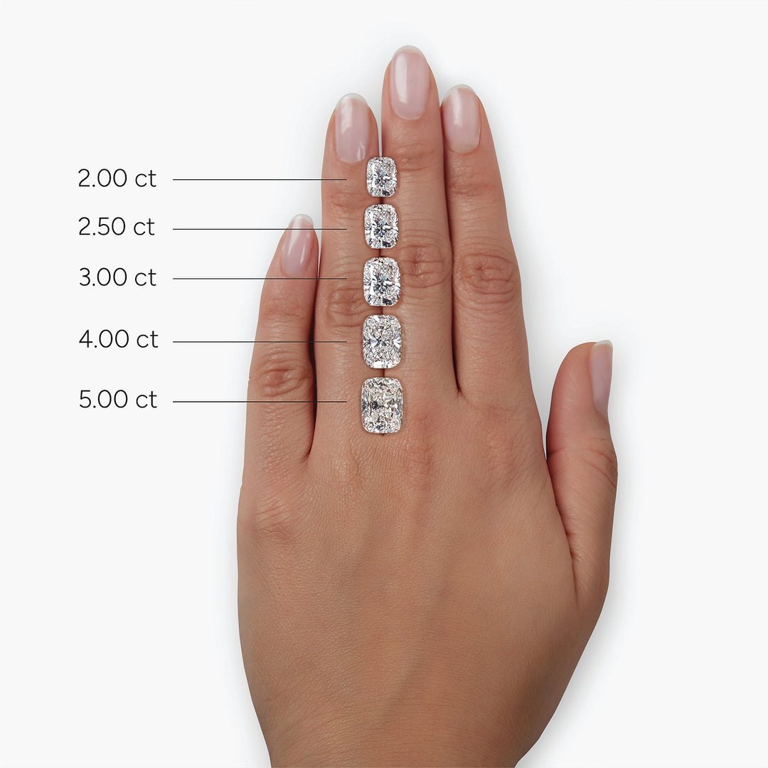 Cushion Bezel-Set Diamond Ring, "The Frame"