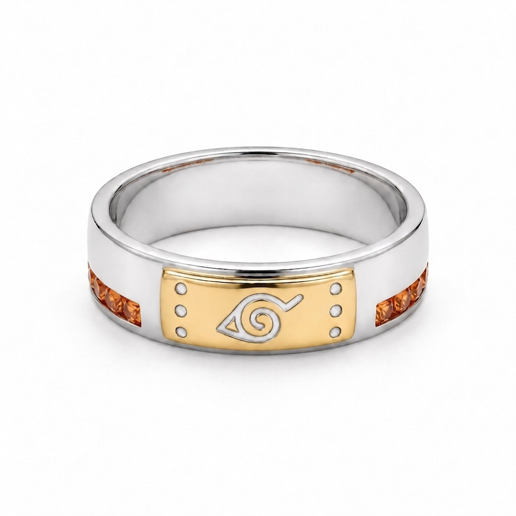 “Fallen Leaf” — Hidden Leaf Wedding Band, 5mm