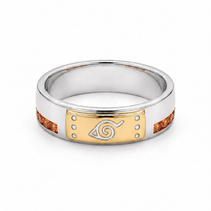 “Fallen Leaf” — Hidden Leaf Wedding Band, 5mm