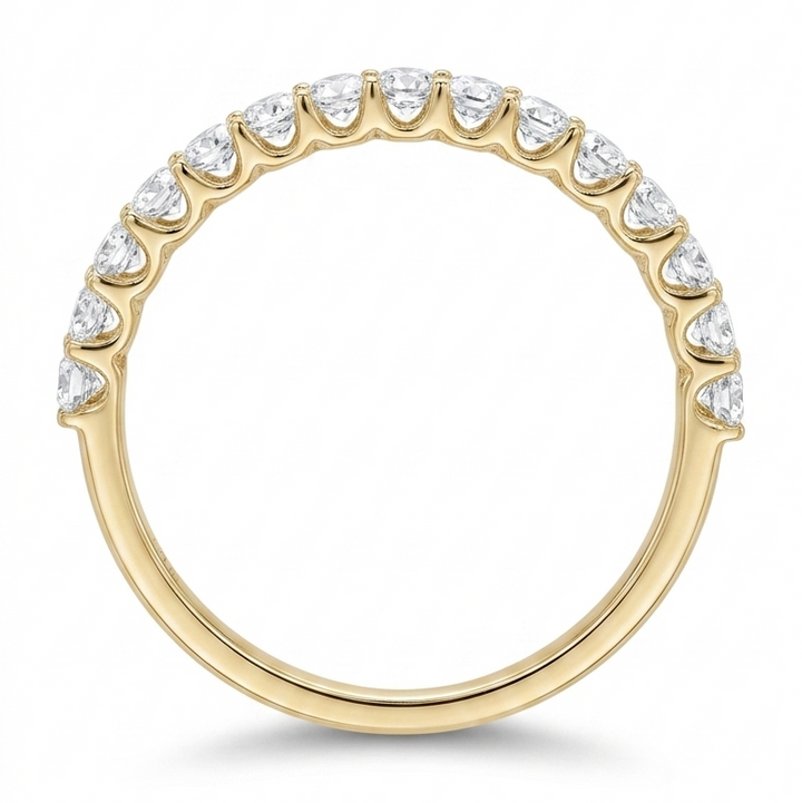 1.50ctw Emerald Diamond Half-Eternity Band (2.5mm)