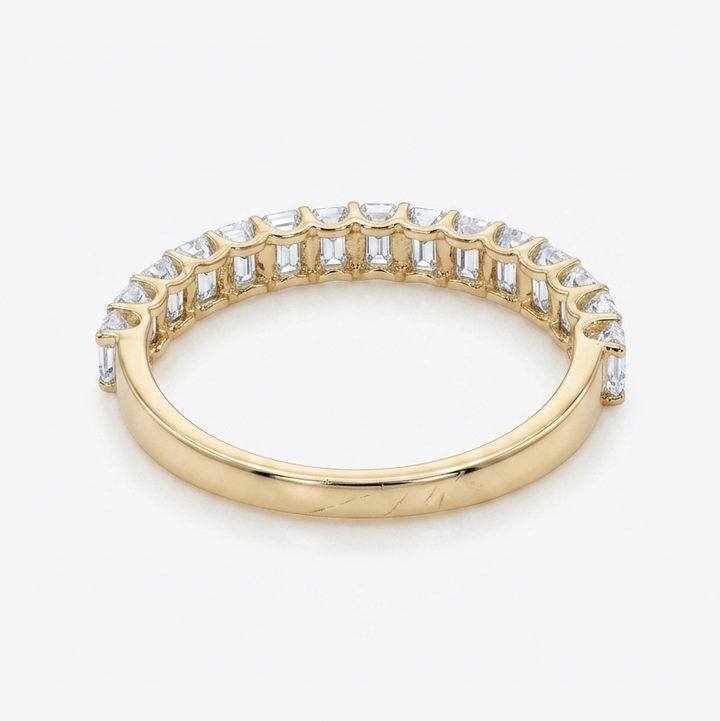 1.50ctw Emerald Diamond Half-Eternity Band (2.5mm)