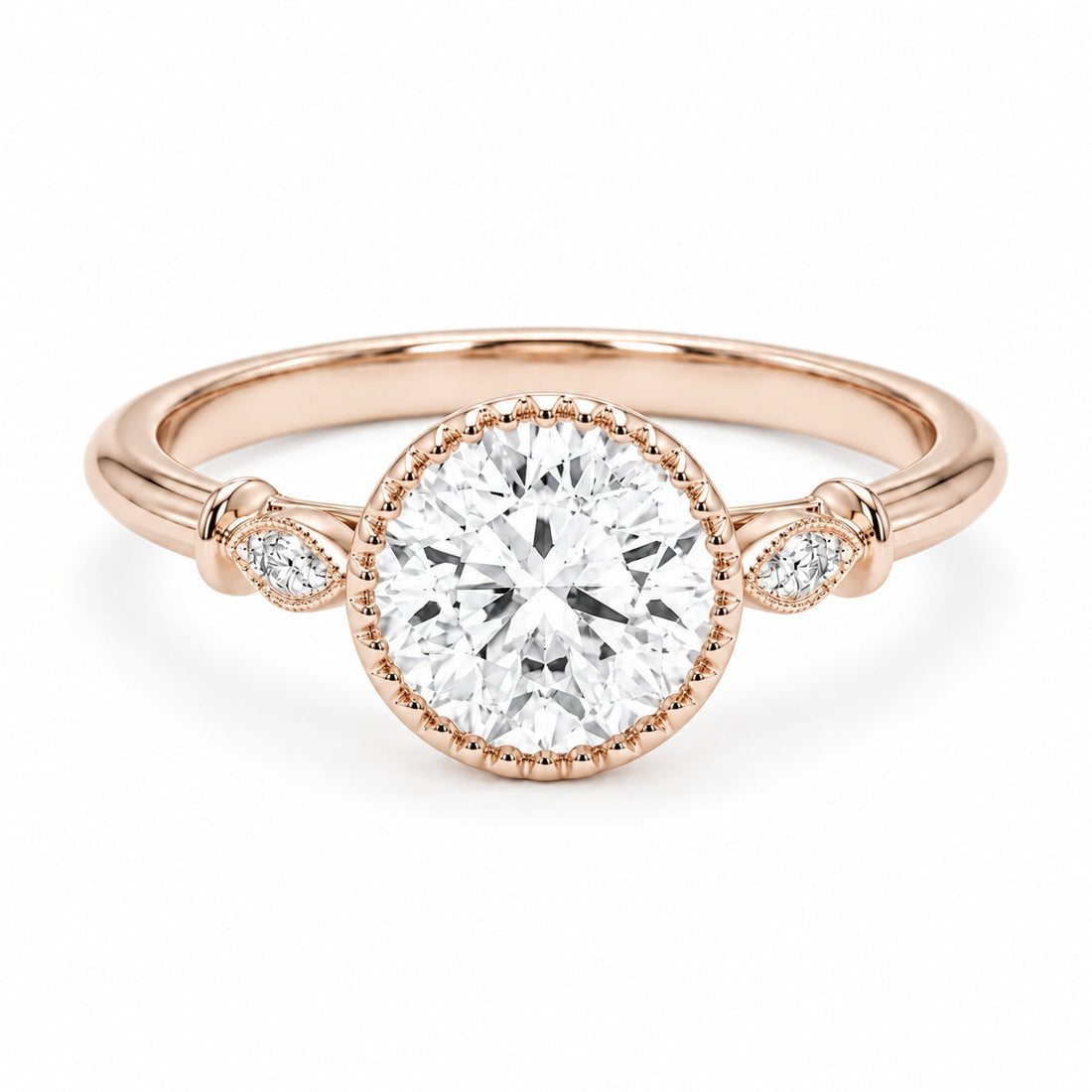 The Marlowe Old European-cut lab diamond engagement ring in 14K rose gold