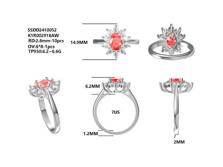 Custom 2ct Ruby Engagement Ring - Remaining Balance