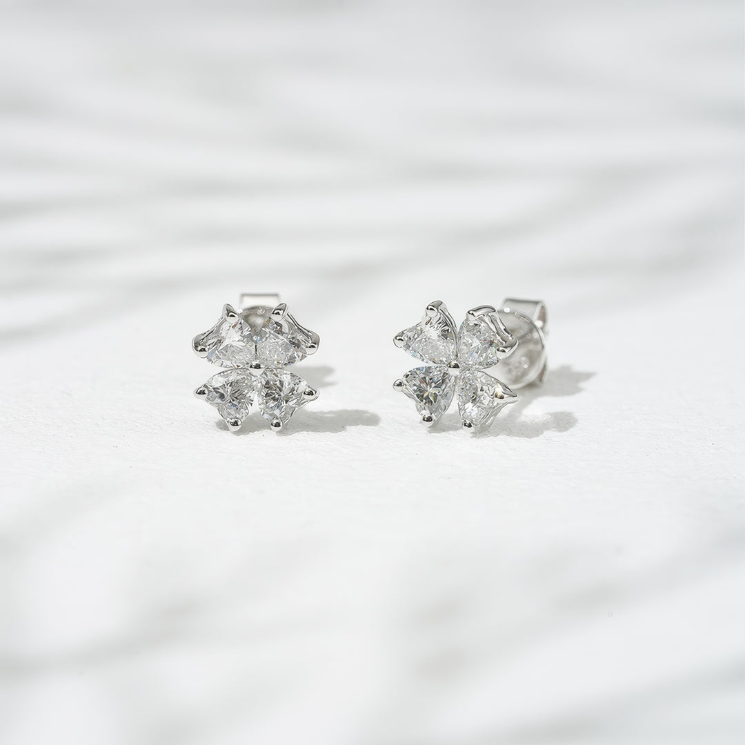 Heart Bloom Diamond Earrings