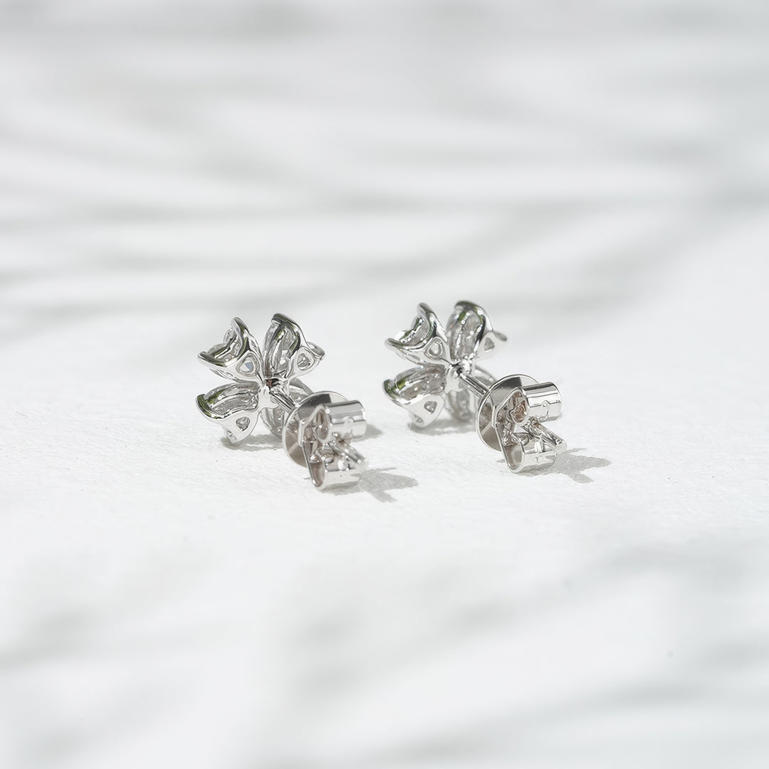 Heart Bloom Diamond Earrings