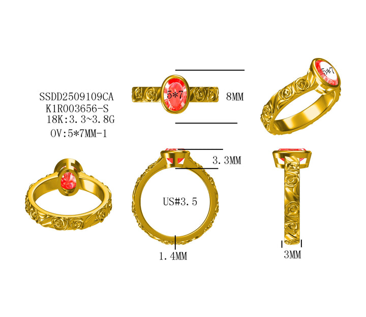 Custom Lab Ruby Ring – 90% Remaining Balance