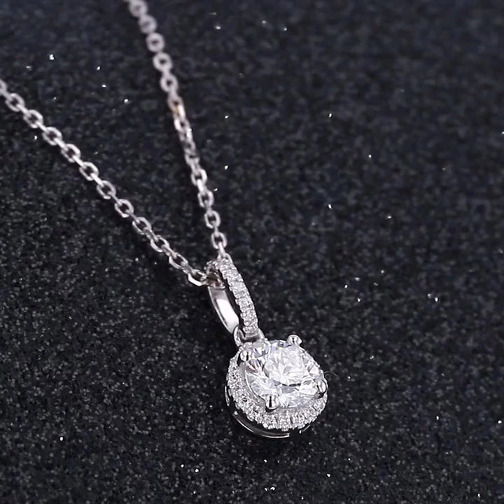 0.5ct DEF VS Lab Grown Diamond Necklace in Solid 18K White Gold